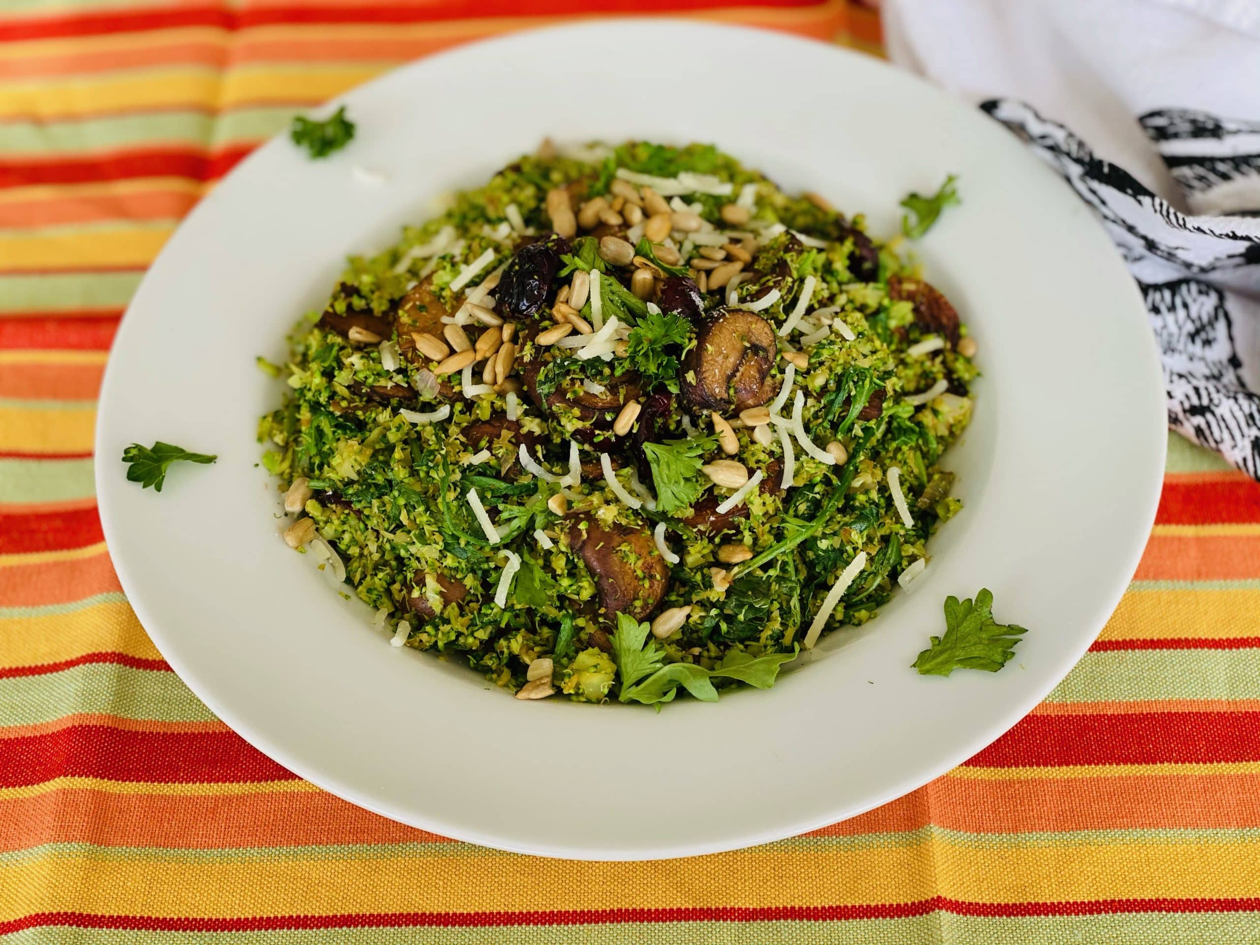 Low Carb Baby Bella and Broccoli Rice