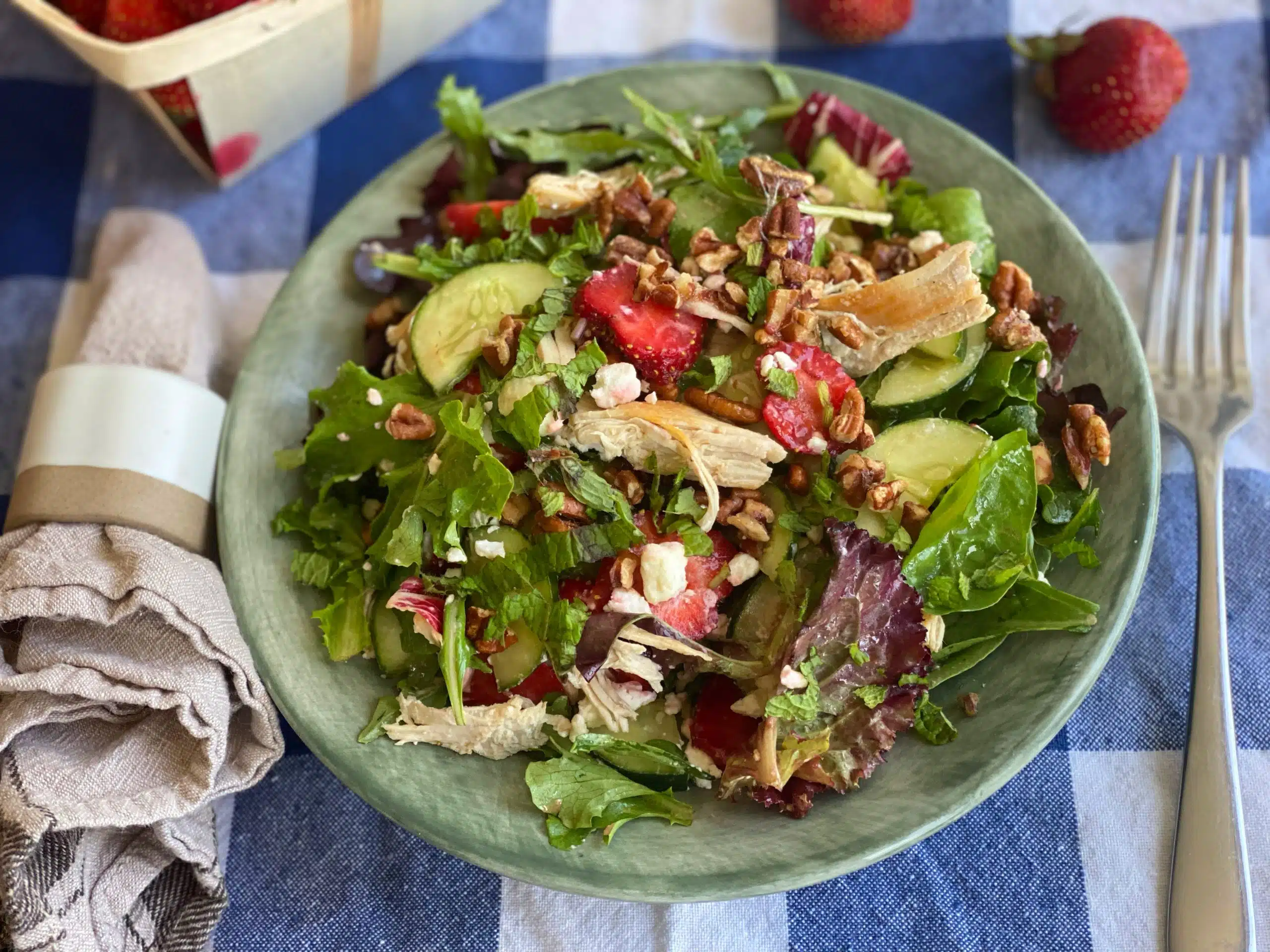 Spring Mix Strawberry Summer Salad