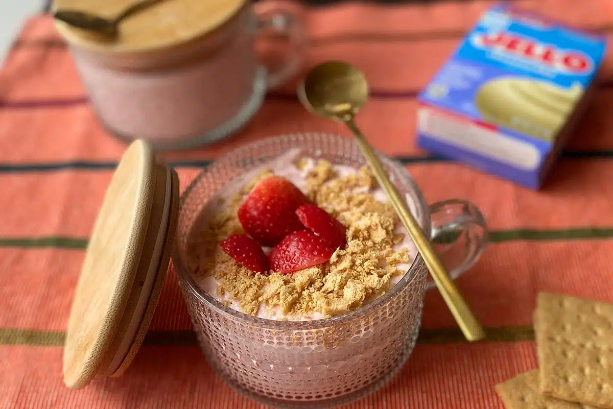 High Protein Strawberry Cheesecake Parfait