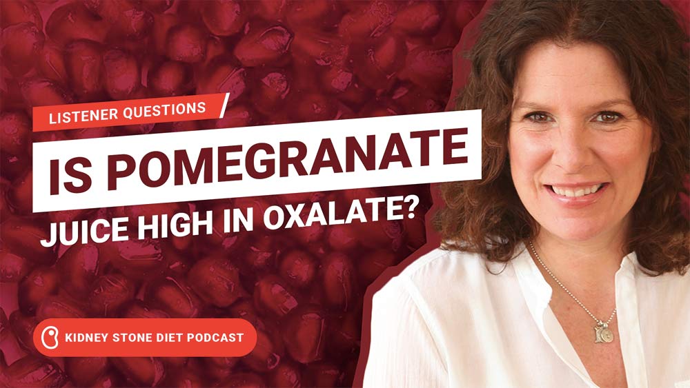 How much oxalate is in pomegranate juice?