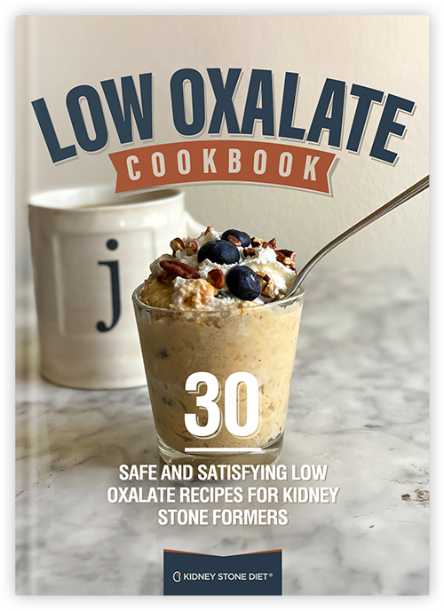 Kidney Stone Diet Low Oxalate Cookbook Ebook Cover