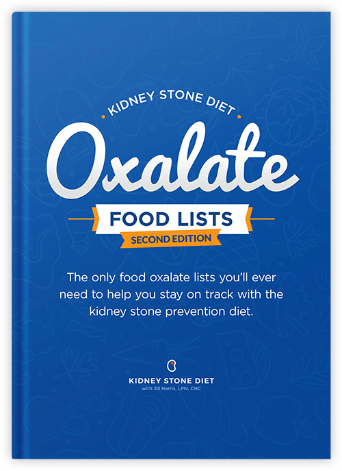 Kidney Stone Diet Oxalate List Ebook Cover